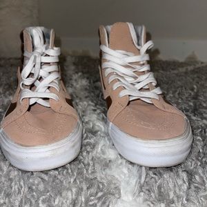 AUTHENTIC rose gold HI-TOP vans. Size 10 women’s.